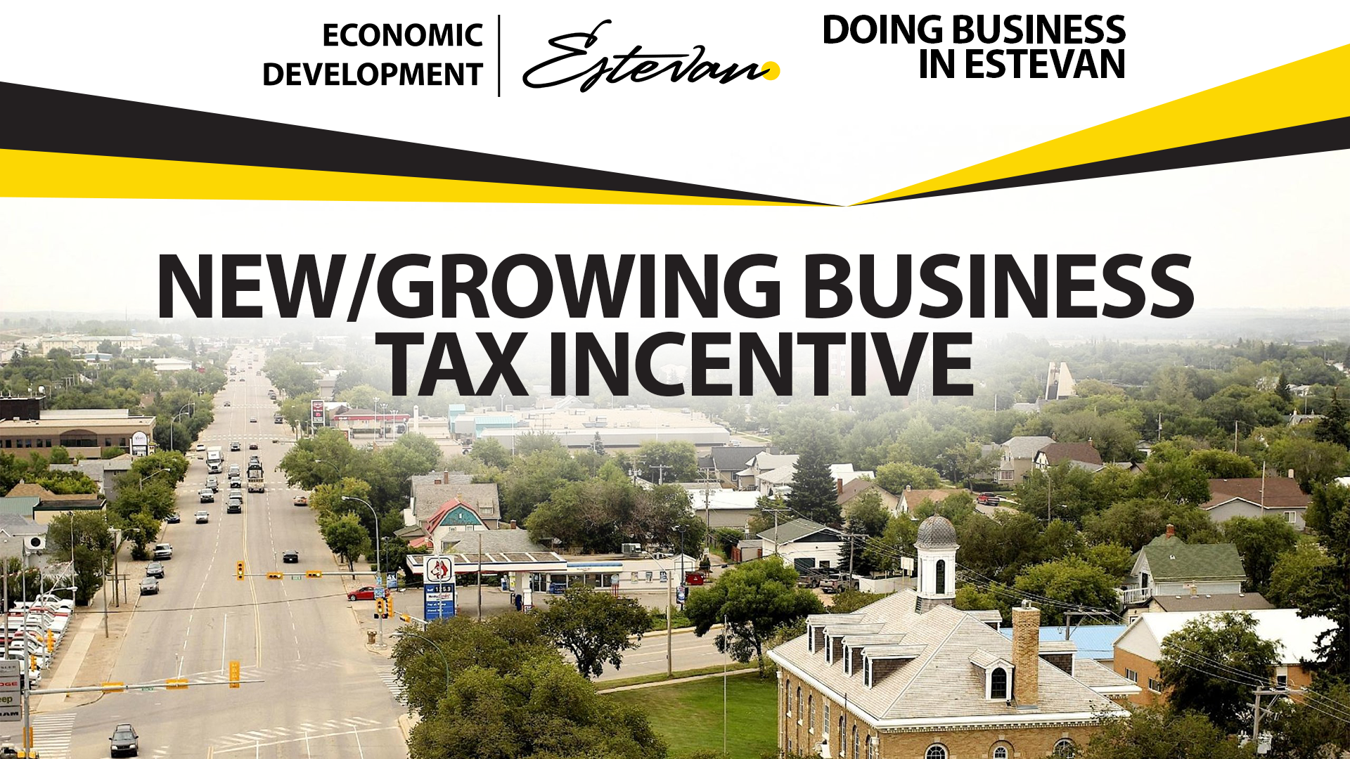 Graphic Featuring Estevan Downtown